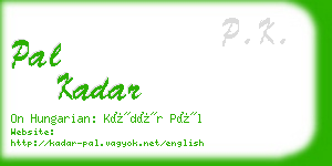 pal kadar business card
